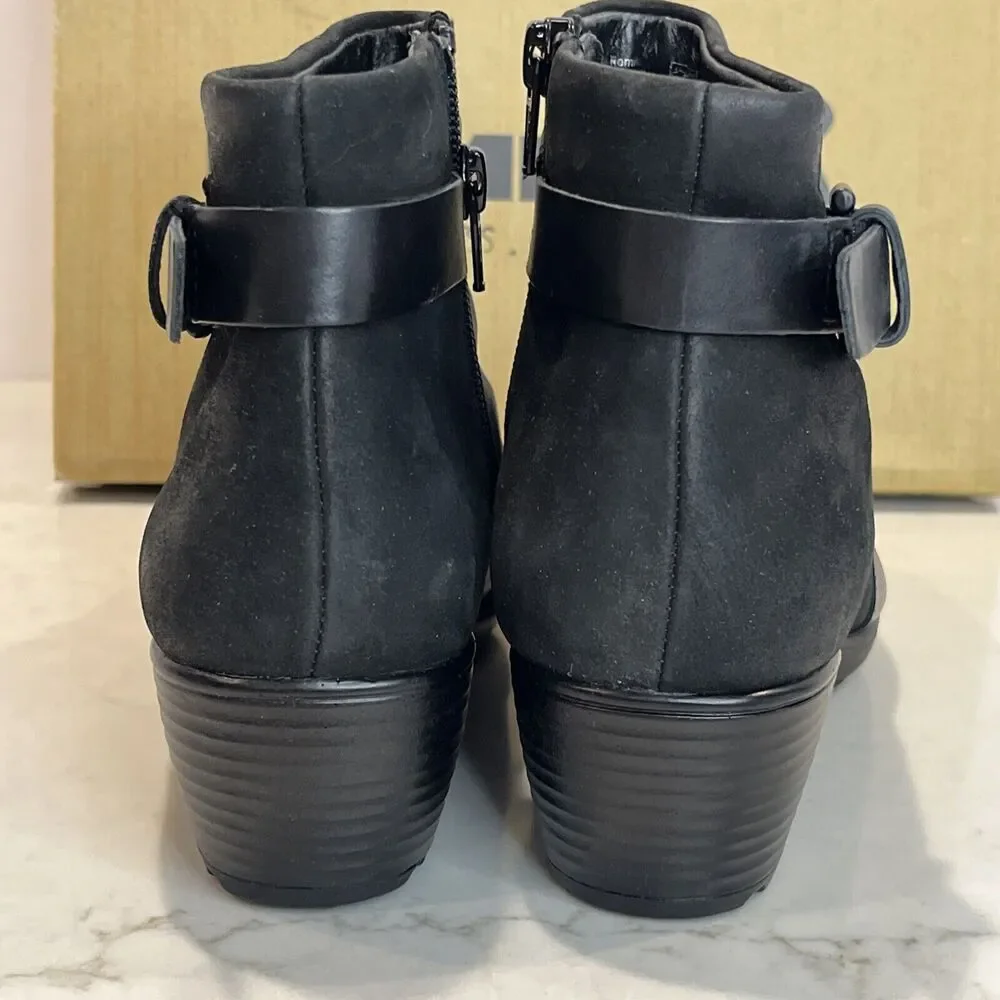Romika NEW Womens EU36 US‎ 5-5.5 Banja Black Leather Ruched Ankle Boots Comfort